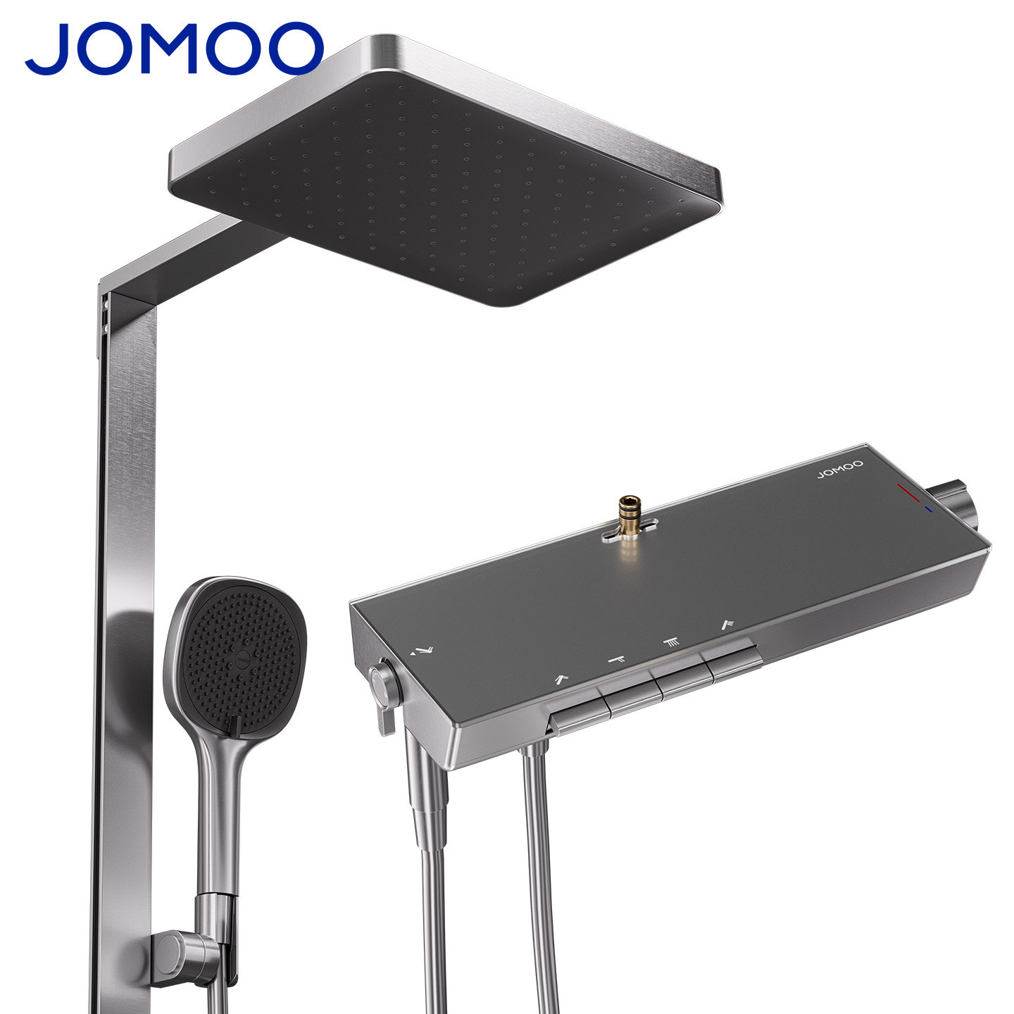 九牧卫浴花洒套装淋浴家用钢琴键全套洗浴沐淋浴器浴室喷头36661