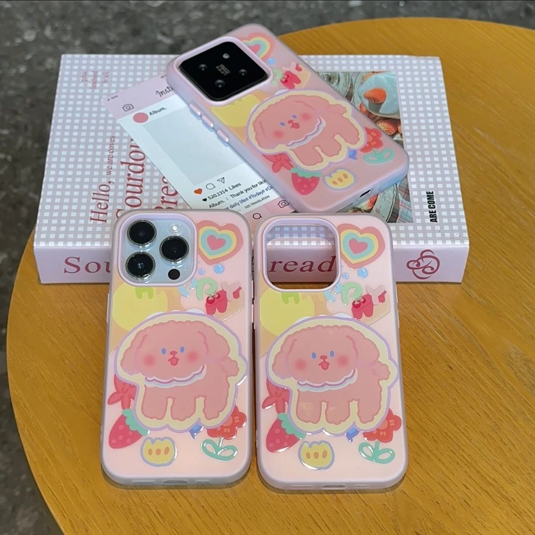 花花草莓小狗肤感果冻苹果壳