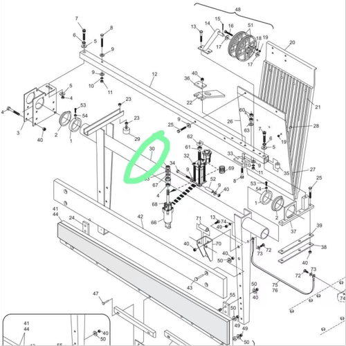 宾士域保龄球设备配件-挡球板框47-025639-009ball cushion frame