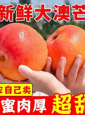广西西热农芒奶油芒澳芒芒果新鲜水果大果彩虹芒苹果芒热农芒