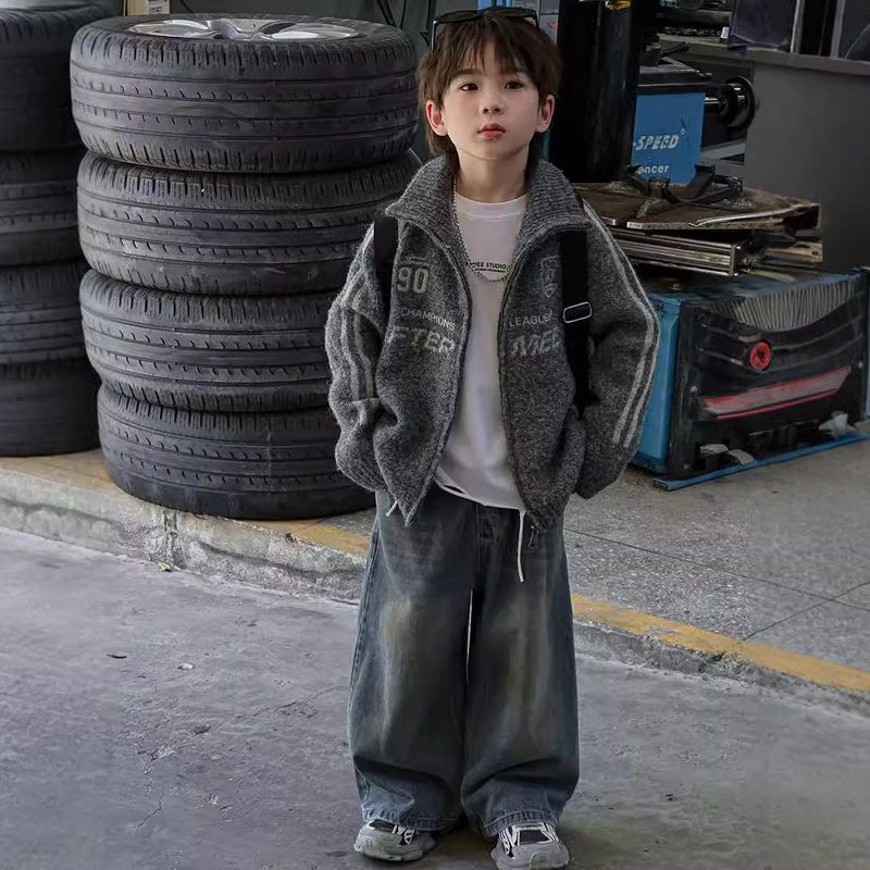 新尔2024秋冬新款儿童羊毛混纺