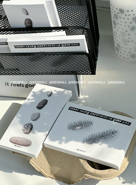 KENDALL文创｜Peaceful life便签松枝石头手帐素材