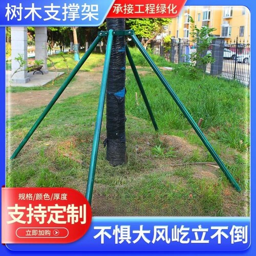 镀锌钢管树木支架防风大树支撑套架金属固定器抱箍园林绿化护树架