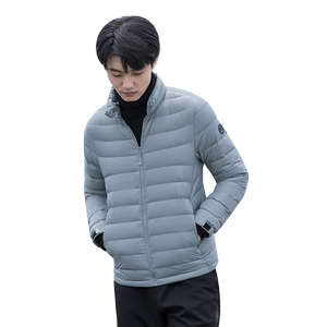 鸭鸭轻薄羽绒服男士2024冬季新品短款立领保暖修身轻便鸭绒外套