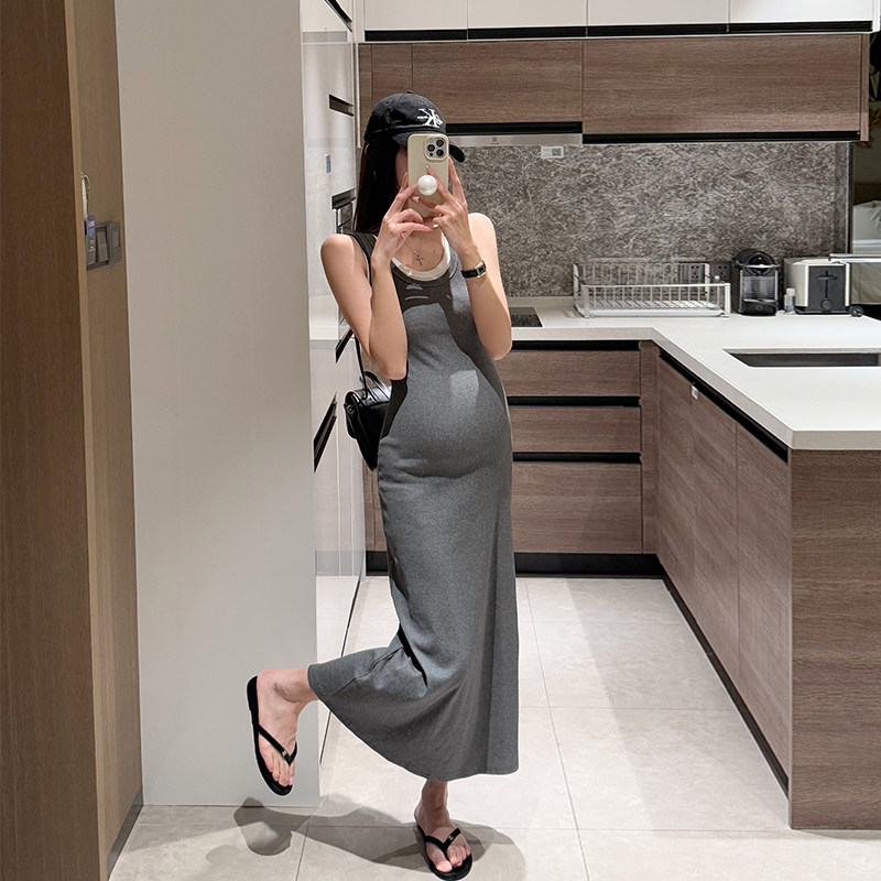 金豆豆2026夏季孕妇背心连衣裙夏显瘦宽松百搭新款孕妇装长款裙子