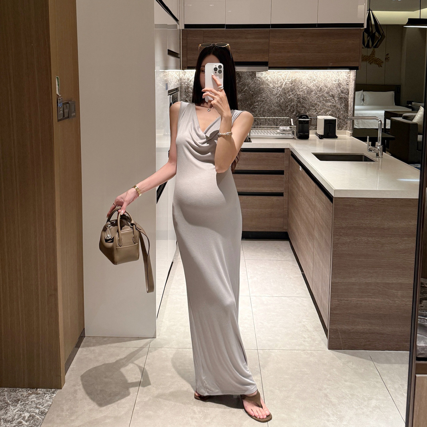 金豆豆孕妇夏季显瘦遮肚连衣裙