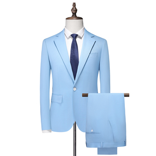 宴会青年婚礼小西装 男超修身 22504 秋季 高品质羊毛英伦商务风西装