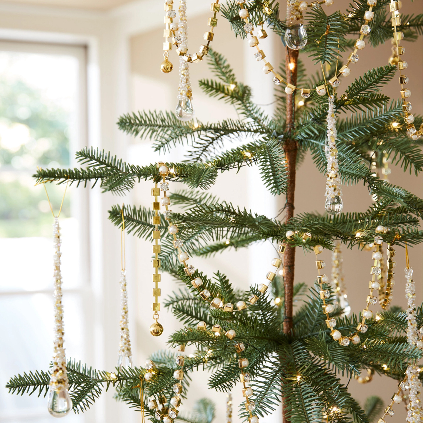 NUCHI跨境圣诞节装饰品水钻链装饰圣诞树挂件圣诞场景布置装饰