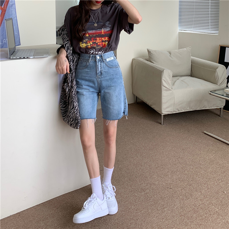 Real price summer loose and thin FLANNEL Denim Capris denim pants