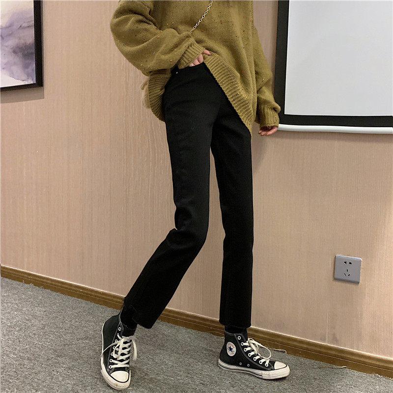 Real price: new high waist slim straight jeans in spring 2021