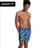 speedo速比涛男子沙滩裤 速干抗氯水陆两穿18英寸度假及膝游泳裤