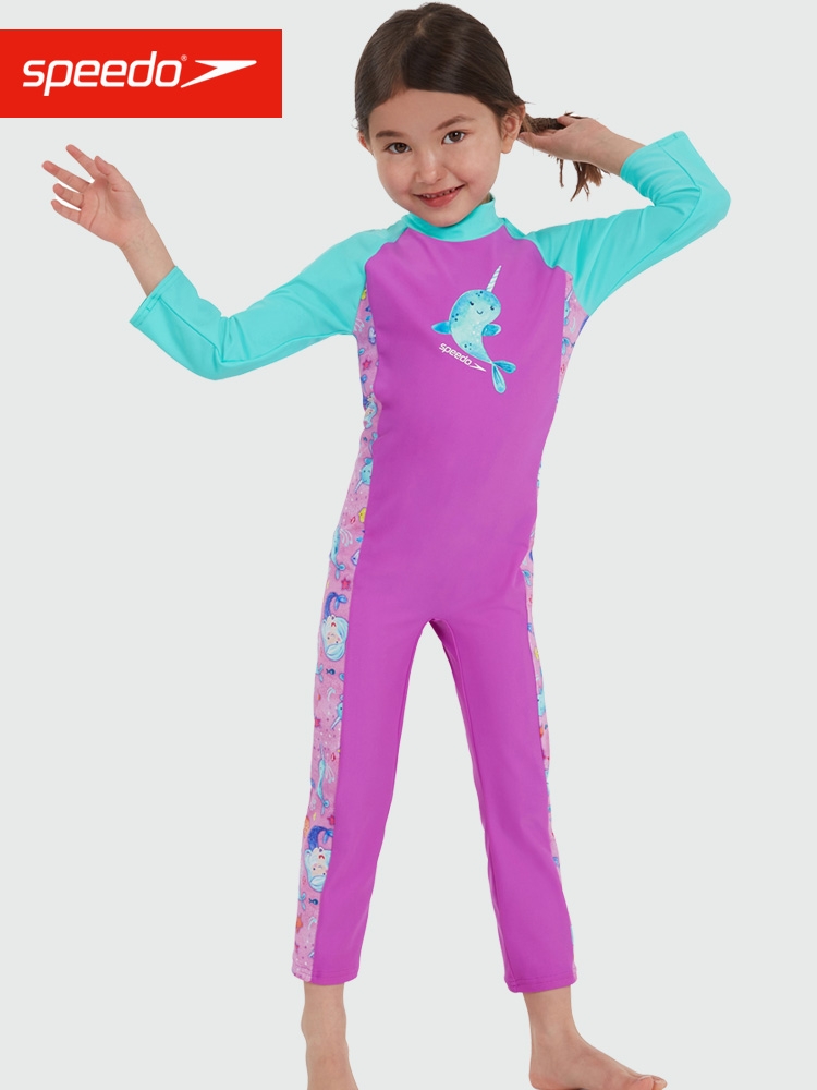 Speedo/速比涛儿童泳衣长袖连体