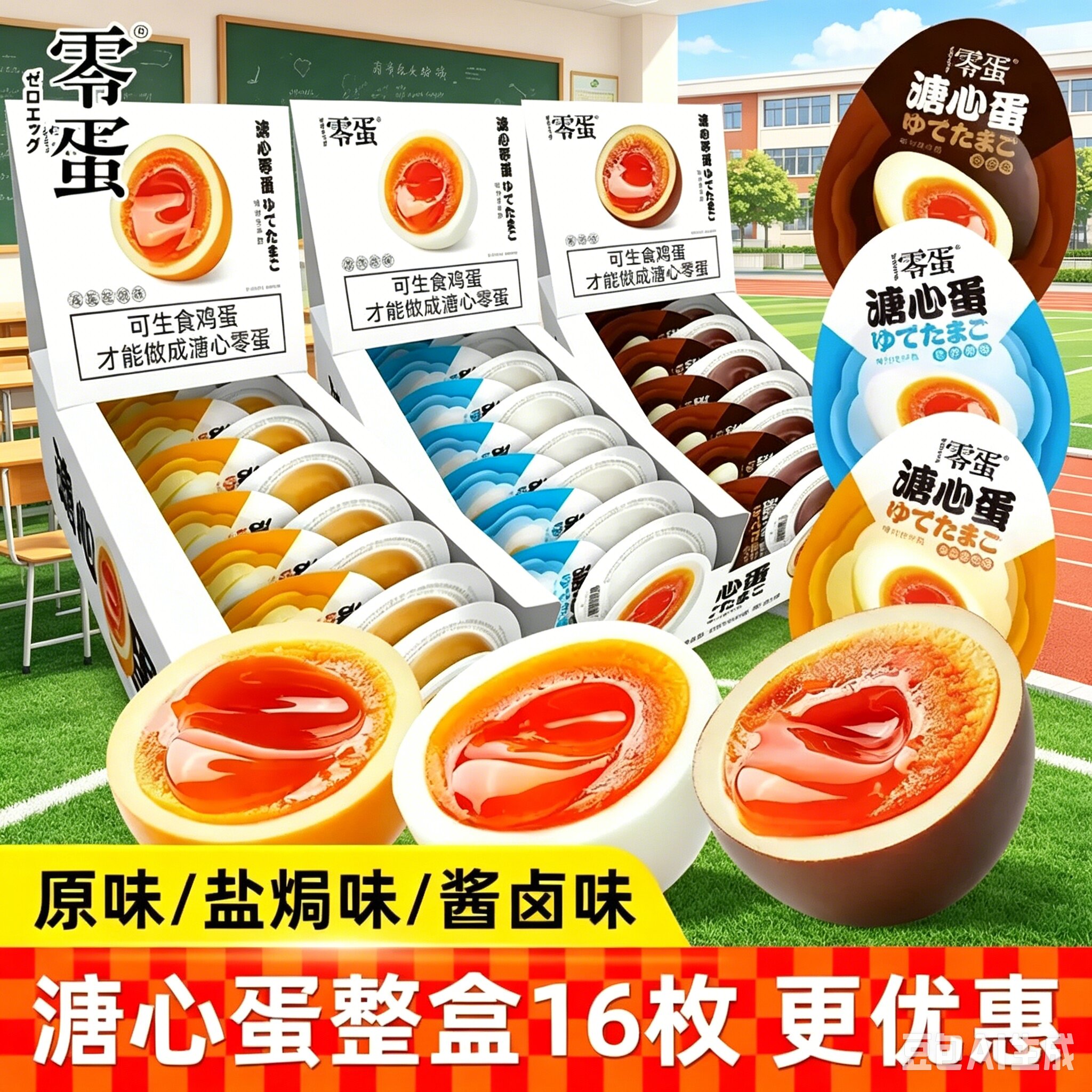 零蛋溏心蛋即食糖心蛋卤蛋日式原味海盐味酱卤味鸡蛋零食早餐速食
