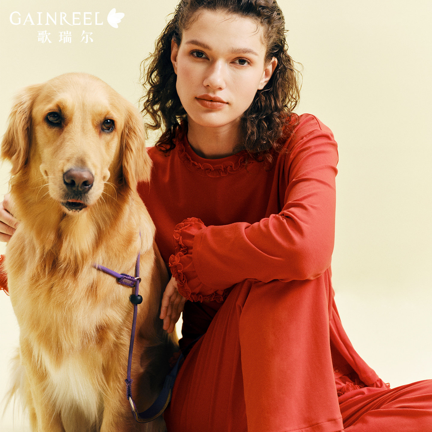 歌瑞尔亲肤棉质睡衣女款2026新款长袖长裤套装家居服可外穿打底