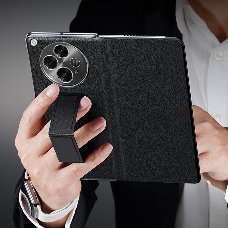 适用oppofindn3手机壳findn3折叠屏典藏版新款yl保护套oppo find n3全包防摔真皮翻盖oppon3腕带高级外壳