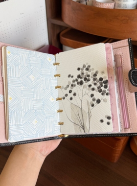 秋安 立体凹凸高级感手帐分隔页二折纸A5A6奇葩A7A8M5（未打孔）