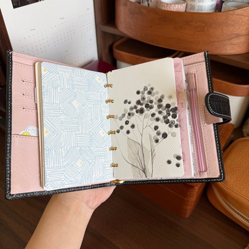 秋安 立体凹凸高级感手帐分隔页二折纸A5A6奇葩A7A8M5（未打孔）