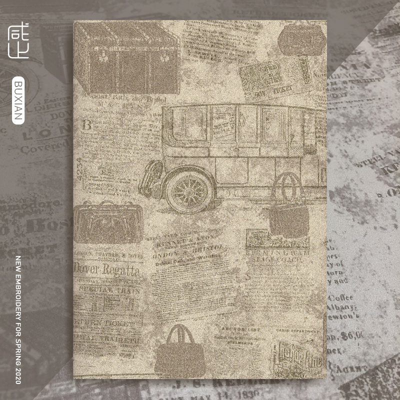 唐德牛皮纸复古英文鲜花包装材料