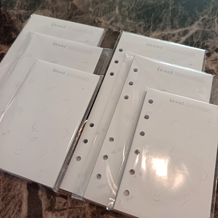 情绪页原创设计手绘卡通手帐本可书写双面内页活页替芯打孔A7A6A5图片
