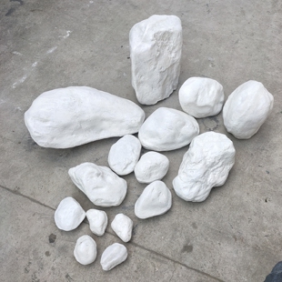 仿真石头假石头园林景观白色石头 橱窗摆设活动道具软装树脂石头