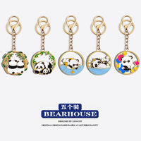 Chinese-style panda keychain creative design, exquisite bag pendant, cultural and creative cartoon small gift, key chain pendant thumbnail 4