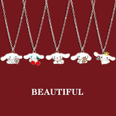 玉桂狗系列项链甜美小清新夏季 俏皮女学生送闺蜜朋友合金吊坠礼物