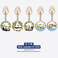 Chinese-style panda keychain creative design, exquisite bag pendant, cultural and creative cartoon small gift, key chain pendant thumbnail 3