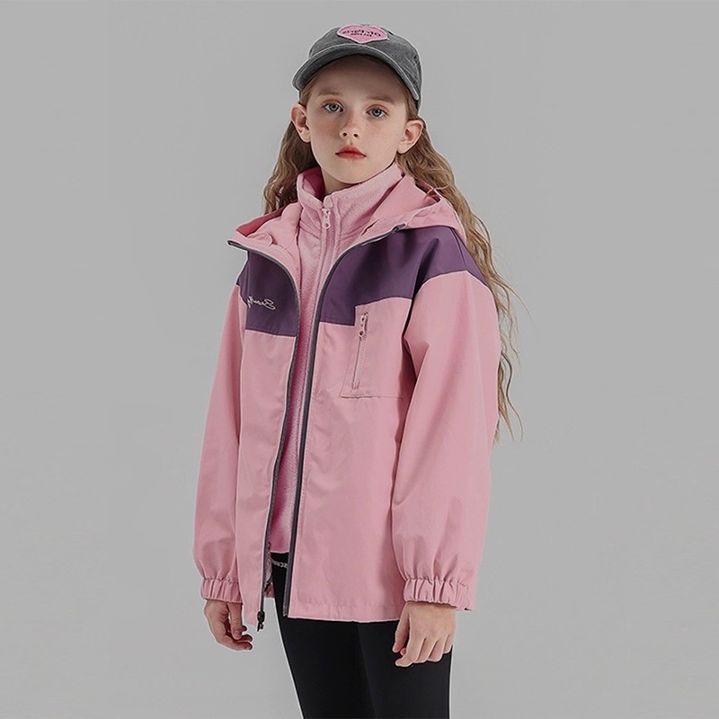 儿童三穿冲锋外套男女童运动上衣