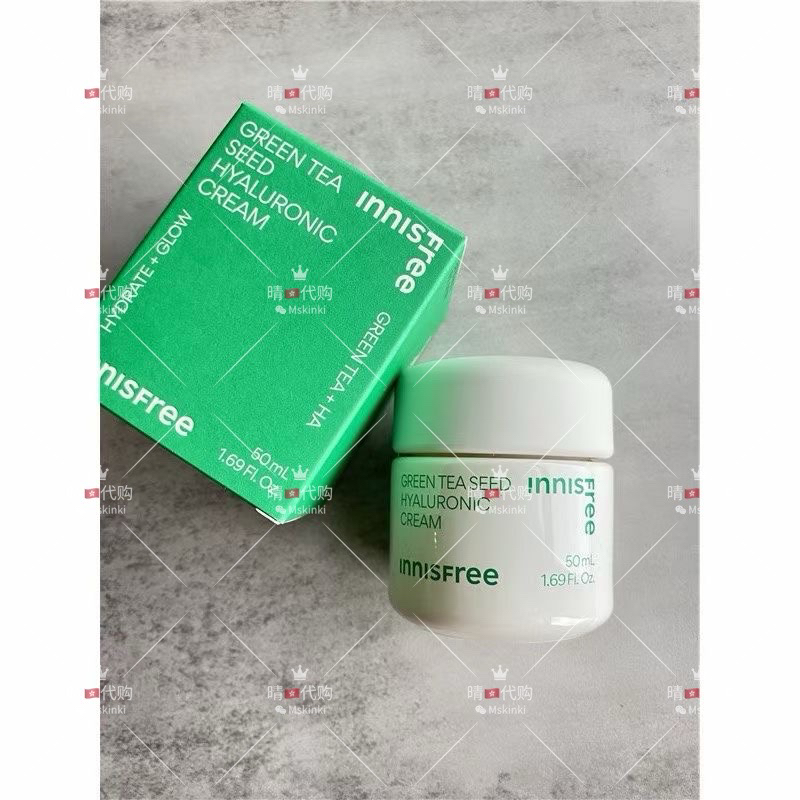 香港代购 悅詩風吟/innisfree綠茶籽精萃水分菁華霜 綠茶面霜50ML