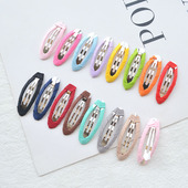 手工饰品材料 diy儿童发夹半成品 5CM绕罗纹带BB夹 发饰夹子配件