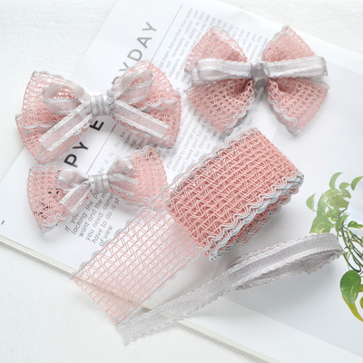 韩范灰色小耳朵手工蝴蝶结材料