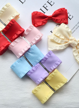 4CM彩色裙边带丝带彩带手工儿童发饰头饰材料DIY饰品配件自制发夹