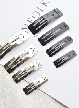 方型BB夹跳板夹黑色刘海夹手工发饰头饰DIY饰品配件 发夹底夹材料