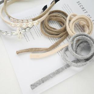 1CM中空毛线编织绳带手工发饰头饰材料diy饰品配件蝴蝶结抓夹材料