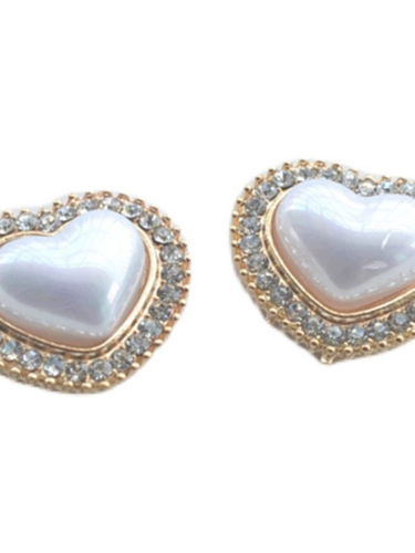 Металлическая золотая вода в виде сердечка, аксессуар для волос из жемчуга ручной работы, аксессуары, заколка для волос