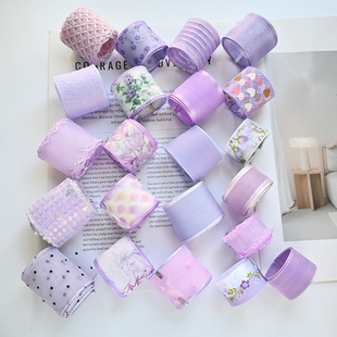 浪漫紫色系丝带纱带彩带织带 创意花束包装DIY蝴蝶结发饰娃衣辅料