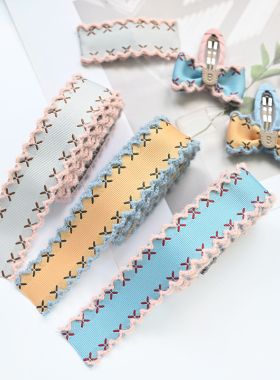 25MM钩边X纹织带手工DIY发饰