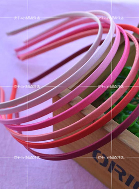 5MM套布全包发箍头箍发卡发压头扣 diy发饰材料热卖 手工头饰配件