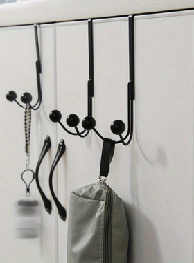 铁艺免打孔门后挂钩挂衣架挂墙房门柜门式置物架门上挂衣挂架