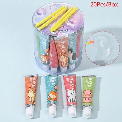 20Pcs/box Magic Bubble Glue Toy Blowing Colorful Bubble Ball