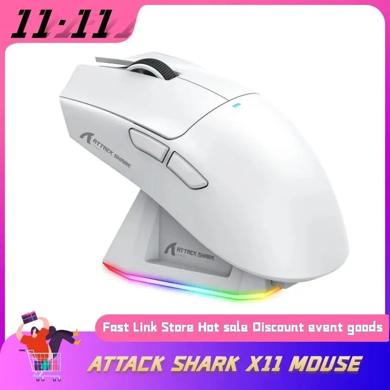 ATTA SHARK X11 Tri-modle-Gaming Mouse with Magnetic Recharge