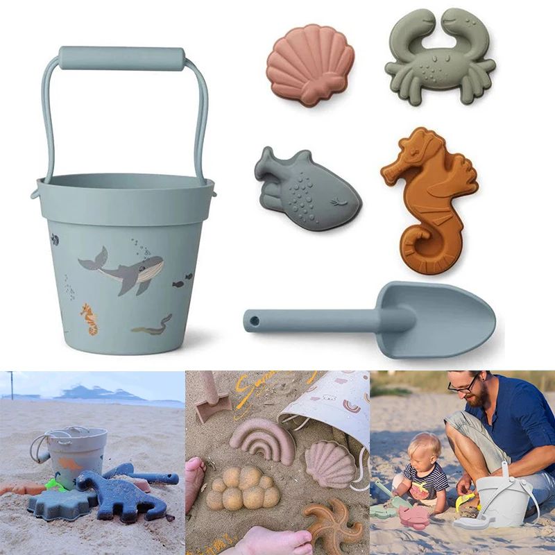 Kids Sand Molde Tools Set Silicone Beach Toys Summer Water P