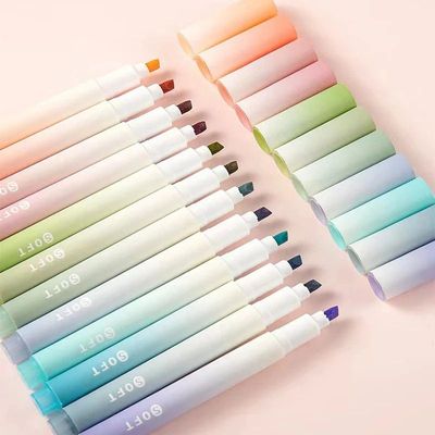 12 Pcs Colored Eye Highlighters with 4mm Wide Tip. Suitable