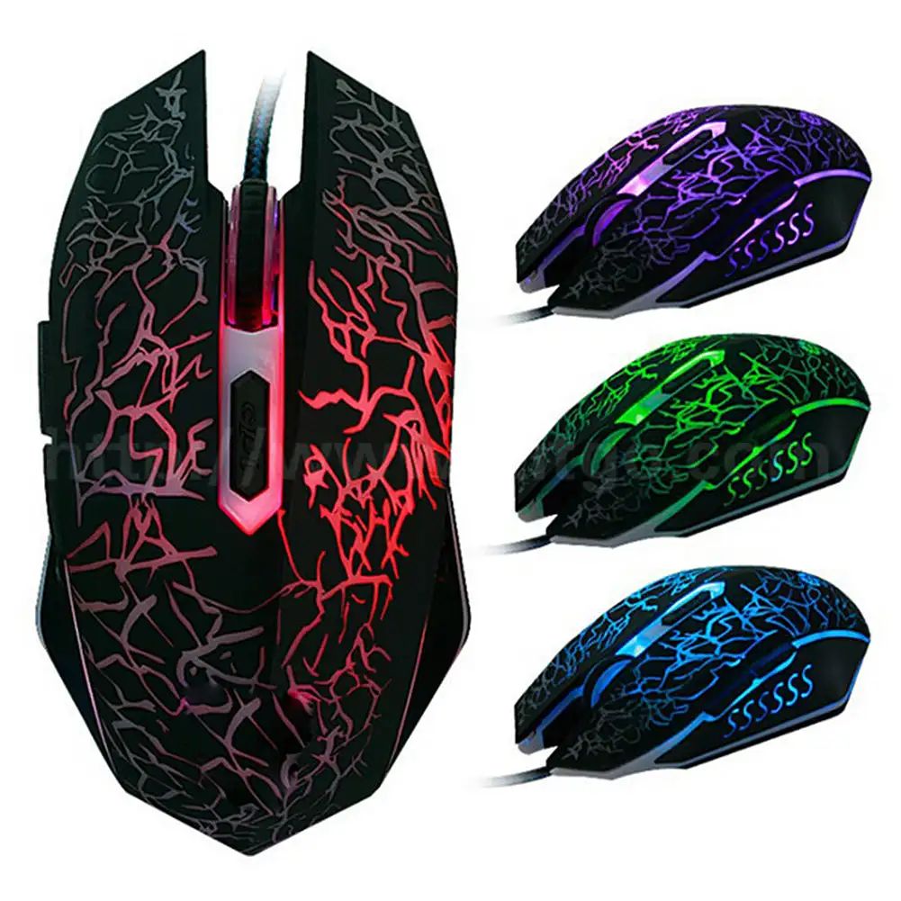 Colorful LED Computer Gaming Mouse Professional Ultra-precis