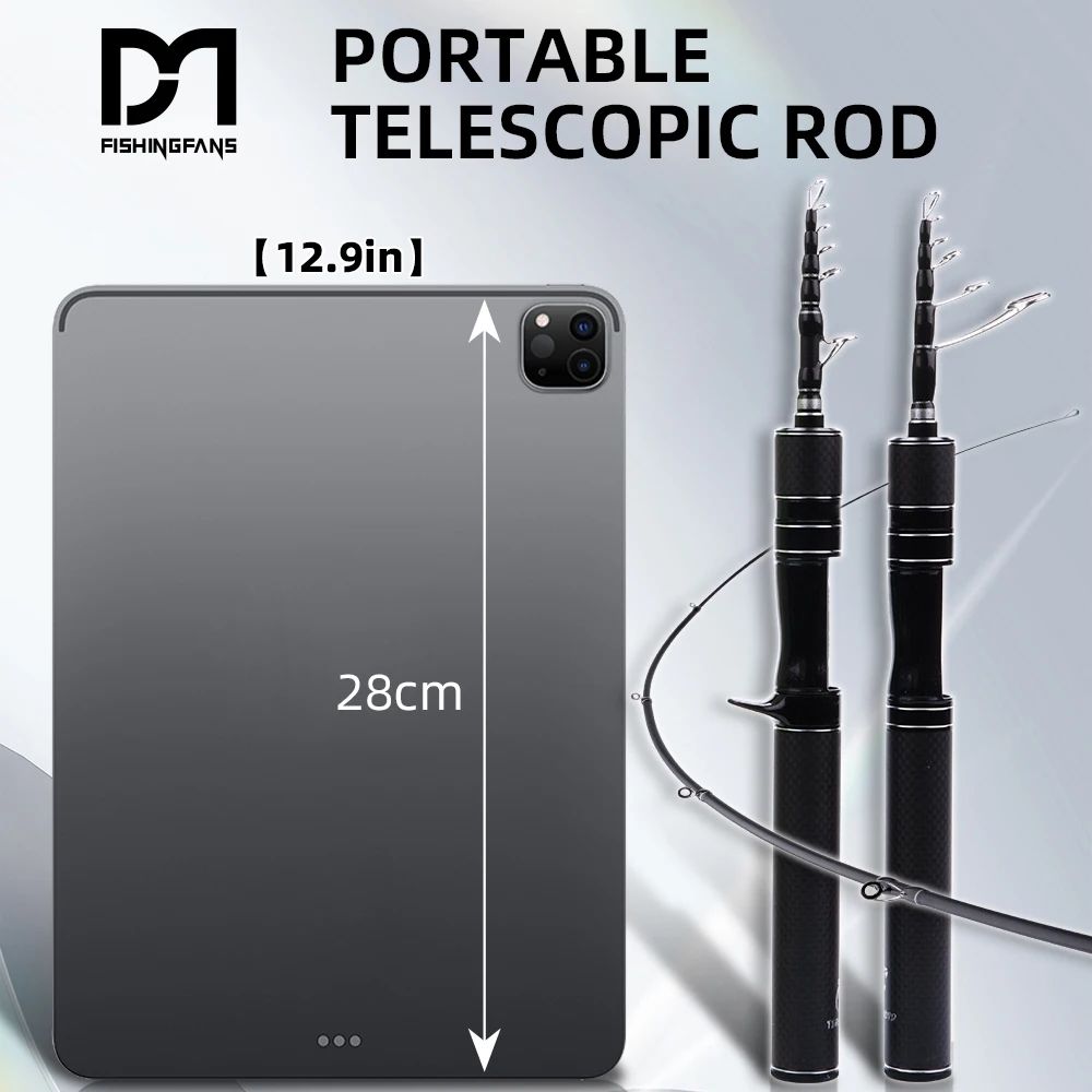 FISHINGFANS Ultralight Telescopic Lure Rod Travel Rod Carbon
