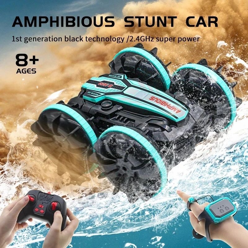 Amphibious RC Car Remote Control Stunt Car Vehicle Double-si