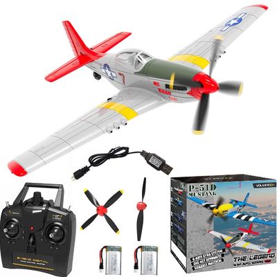 Upgrade Volantex P51D Red Mustang Airplane One-key Aerobatic