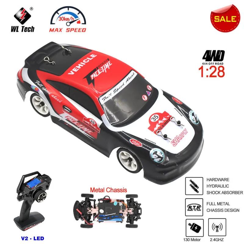 WLtoys K969 1:28 4WD 2.4G Mini RC Racing Car High Speed Off-