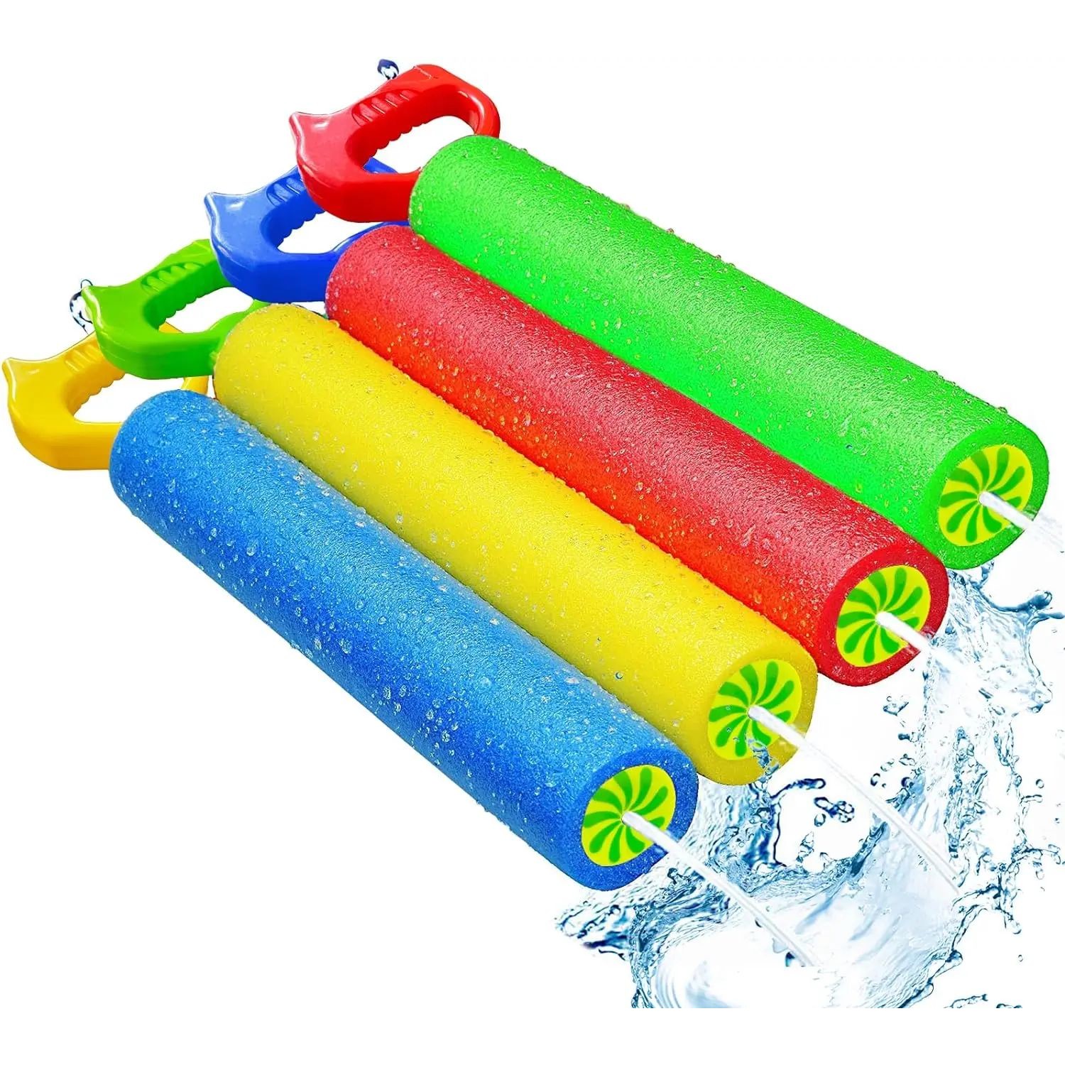 4-Pack Water Blaster Soaker Guns Set,15'' Water Guns with Pl