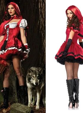Little Red Riding Hood Costume Cape Dress up Halloween Cospl